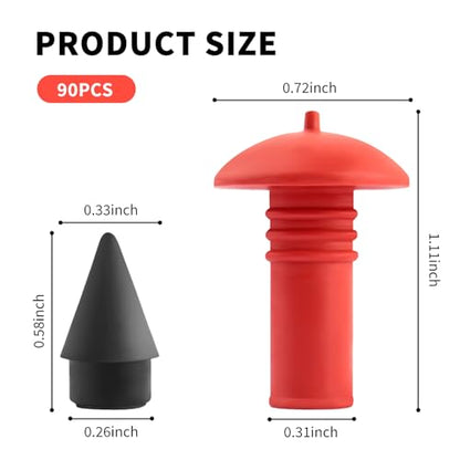 Mushroom Tire Plug Kit with 90PCS Pins,Practical Rapid Plug 2.0 Tire Repair for Flat Tire Repair Kit,Car Accessories Mushroom Plug Tire Repair Kit Fits Tubeless Tires (90pcs large mushroom heads) - color: 90pcs large mushroom heads