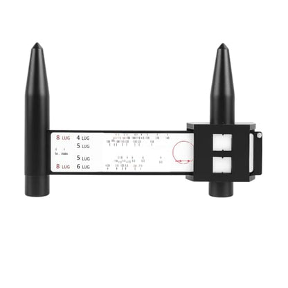 Zpana Car Wheel PCD Gauge, Vehicle Rim Bolt Pattern Measuring Tool, Automotive Lug PCD Ruler Accessories for 4 5 6 8 Holes Sliding Caliper, Universal for SUV, Sedan, Truck