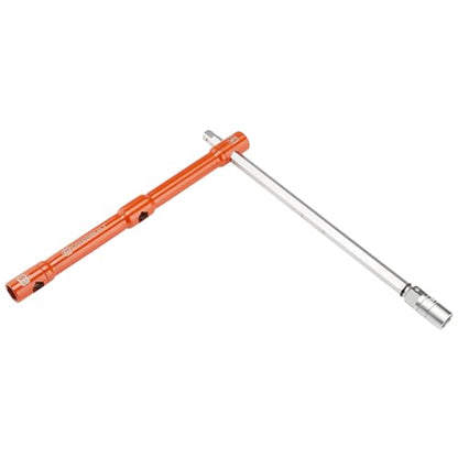 Powerbuilt Universal Compact Lug Wrench Set – 4-Way Tire Iron with 17mm, 19mm, 21mm Built-in Sockets, High-Torque Breaker Bar, Chrome Vanadium Steel, Portable Emergency Car Tool w/Pouch 643180ECE