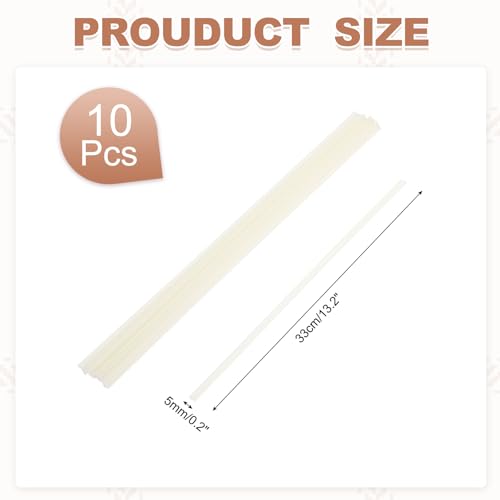 MECCANIXITY 13.2 Inch Plastic Welding Rods, Double Strand Round Sticks ABS Welding Rods for Plastic Welder Kayak Car Bumper Repair Pack of 10 2.5x5mm, Beige - color: Beige, size: 13.2 Inch