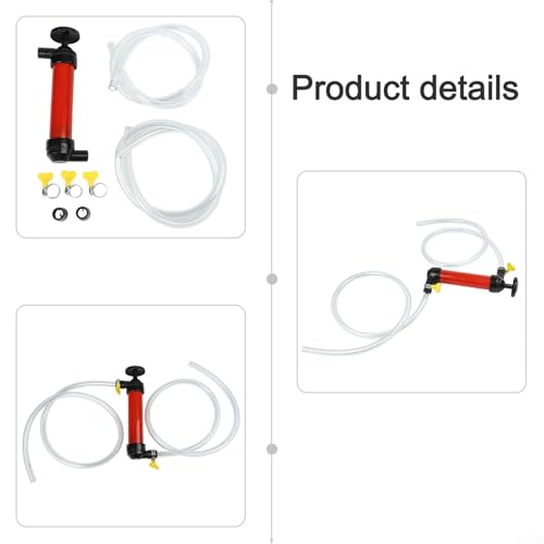 Hand Fuel Transfer Pump, Multi-Use Siphon Transfer Pump Kit Hand Fuel Pumps, Portable Manual Fuel Transfer Pump, Automotive Fuel Transfer Hose RV Outdoor Siphon Extractor