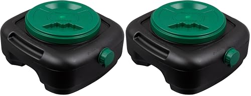 Scepter AM07029 7.3 Quart Oil Drain Pan with Lid, Filter Drain Screen and Pour Spout for Automotive Fluids Including Engine Oil, Anti-Freeze, Transmission Fluid & More,12" x 12-3/4" x 5.6" (Pack of 2) - size: 7.3 Quart (Pack of 2)