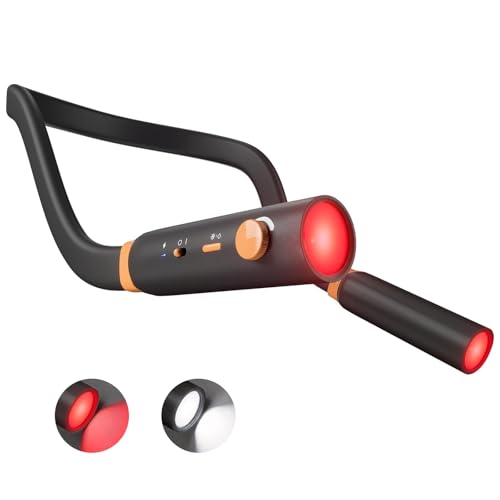 Neck Reading Light, Rechargeable Book Light for Reading at Night, 660nm Red Light & White Modes, Flexible 360° Bendable, Lightweight for Reading, Travel, Eye Care, Better Sleep & Recovery