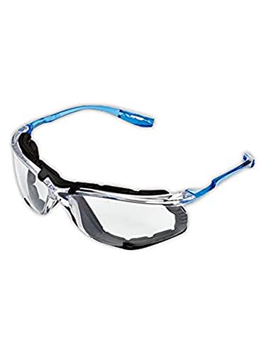 3M 10078371118744 Virtua CSS Protective Eyewear with Foam Gasket, Clear/Blue - color: Lens Color: Mirror