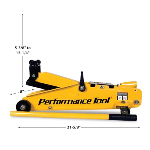 Performance Tool W1640 2-1/2 Ton Garage Jack, (5,000 lbs.) 5-15.5-Inch Lift, Swivel Casters, For Cars/Trucks - style: 2-1/2 Ton (5,000 lbs)