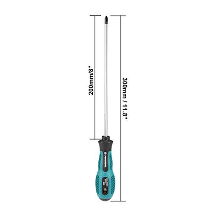 uxcell #1 Phillips Screwdriver 8 Inch Round Shaft Non Slip Comfortable Handle - size: PH1 x 8"