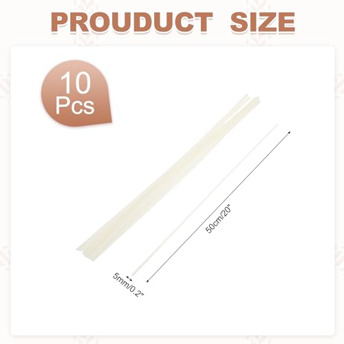 MECCANIXITY 20 Inch Plastic Welding Rods, Double Strand Round Sticks ABS Welding Rods for Plastic Welder Kayak Car Bumper Repair Pack of 10 2.5x5mm, Beige - color: Beige, size: 20 Inch