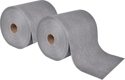 A A IN 2pack Oil Absorbent Pads, Oil Maintenance Mat Roll for All Purpose Super Absorbent Mat Roll, Gray, 150' L x 15" W.(LT010A2) - style: 2pack 150' L x 15"