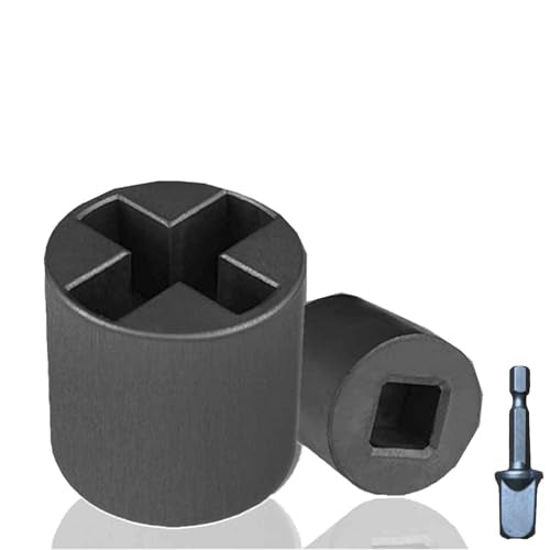 Universal Jack Socket Adapter for Hand Drill, Heavy-Duty Socket Converter for Scissor Car Jack with a 1/2 in Socket Adapter Bit, Rust-Resistant Steel,Save Effort Easy Tire Change Tool (1Set) - color: 1set