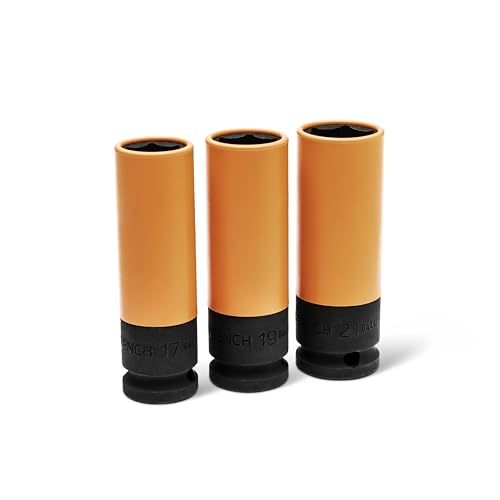 GEARWRENCH 3 Piece 1/2" Drive High-Strength Wheel Protector Impact Metric Socket Set | 84946