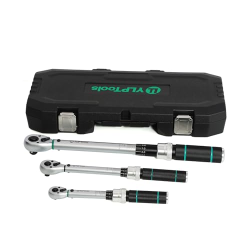 3-Piece Click Torque Wrench Set – 1/4", 3/8", 1/2" Drive, ±3% Accuracy, 72-Tooth Ratchet, Dual-Direction, Chrome Vanadium Steel, Includes Storage Cases - size: 1.67-16.67 ft-lb, 5-45 ft-lb, 10-150 ft-lb, style: 1/4 3/8 1/2-inch