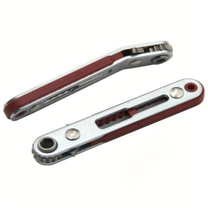 2 Pcs Multi-functional Reversible Ratchet Screwdriver Set, Offset Angled Handle, Cross Slotted Flat Screwdriver Bits, Dual Direction Forward Reverse Repair Hand Tools
