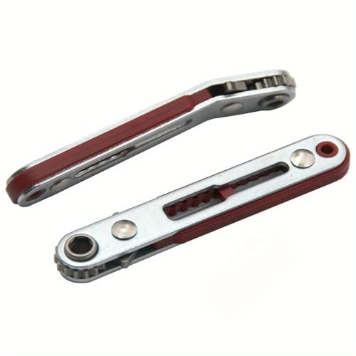 2 Pcs Multi-functional Reversible Ratchet Screwdriver Set, Offset Angled Handle, Cross Slotted Flat Screwdriver Bits, Dual Direction Forward Reverse Repair Hand Tools
