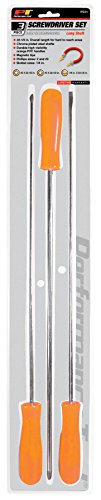 Performance Tool W924 Long Shaft Screwdriver Set, 3-Piece (Pack of 3) - size: 3pc Hi-Vis Long Shaft Screwdriver Set (Pack of 3)