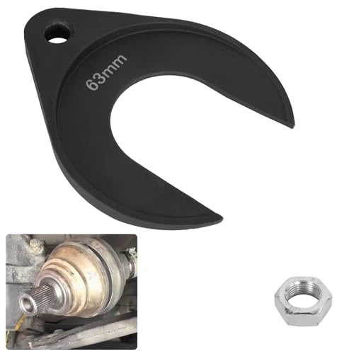 Inner CV Axle Removal Tool 63mm with Nut | Front Wheel Drive CV Axle Puller for Slide Hammers with 5/8"-18 Threads, CV Joint Removal Tool