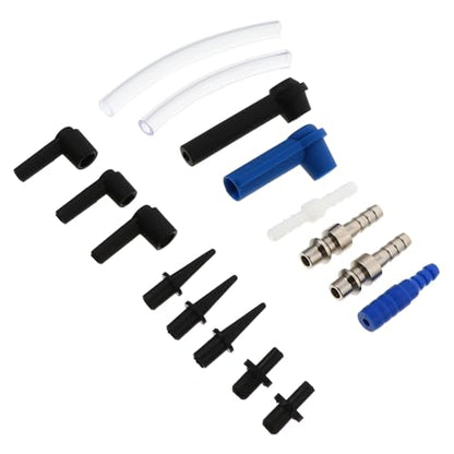 SUPVOX Brake Fluid Replace Tool Kit 16Pcs Car Brake Bleeder Vacuum Pump Fittings Connectors for Quick Oil Air Exchange Automotive System