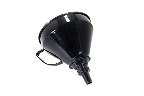 Right Angle Flexible Plastic Funnel Set Comes Complete with 2 Detachable Spout Attachments and Filter for Automotive Oil and Household Uses