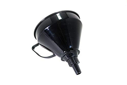 Right Angle Flexible Plastic Funnel Set Comes Complete with 2 Detachable Spout Attachments and Filter for Automotive Oil and Household Uses