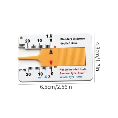 Generic Tread Depth Gauge for Tyres,Tyre Tread Depth Gauge, Auto Car Tyre Tread Depth Gauge Caliper Tire Ruler Vernier Depth Indicator Tire Wheel easure Tool (2PCS) - color: 2PCS