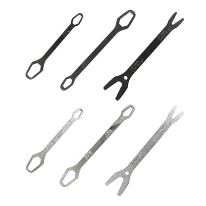 3Pcs Universal Self Adjusting Wrench Set Auto Tightening Double Head Spanner Anti Slip Metric SAE Fastener Tool for 6mm-25mm 1/4in-1in Nuts Bolts Garage Automotive Maintenance - color: Silver