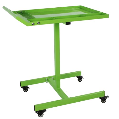 Rolling Tool Tray,220lbs Capacity Tear Down Work Table with Wheels,Rolling Work Table for Garage, Shop, DIY(Green)
