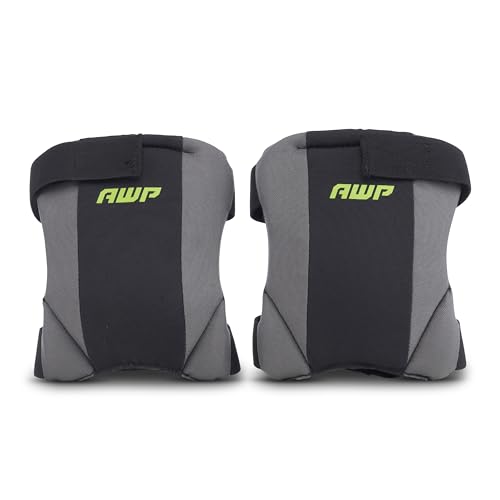 AWP Low-Profile Fabric Cap Work Knee Pads | Non-Marring Non-Scratching All-Day Comfort Knee Pads | One Size - size: 1 Pair, style: Low-Profile Fabric Cap Work Knee Pads
