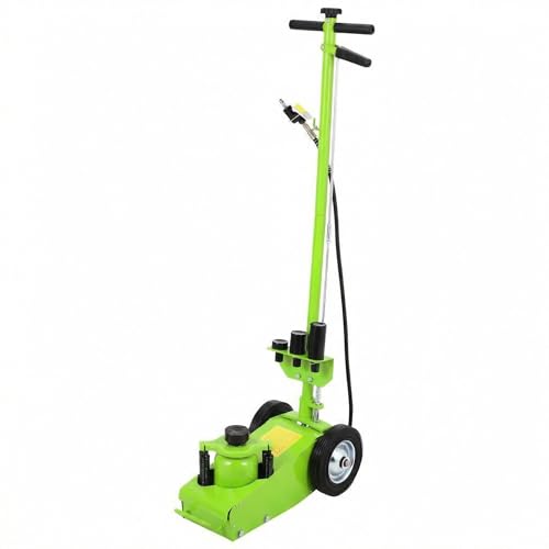 GarveeTech 35 Ton Air Hydraulic Floor Jack for Heavy Duty Trucks & Tractors – Low Profile (10"-21.19"), 4 Adapters, 46" Adjustable Handle – 77,000 lbs Capacity - color: 35 Ton Green
