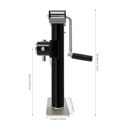 1000 lbs Lifting Jack with 10" Lift Height – Heavy Duty Manual Car Jack, 2204 lbs Static Load Capacity, Stable Base, Q235B Steel, Hand-Cranked Jacks for Tire Change, Garage, Roadside Repair, Black