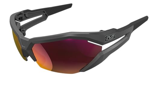 Mechanix Wear: Vision Type-V Safety Glasses with Advanced Anti Fog, Scratch Resistant, Half Framed Protective Eyewear, Lightweight Glasses with Adjustable Arms and Nose (Fire Mirror Lens) - color: Fire Mirror Lens