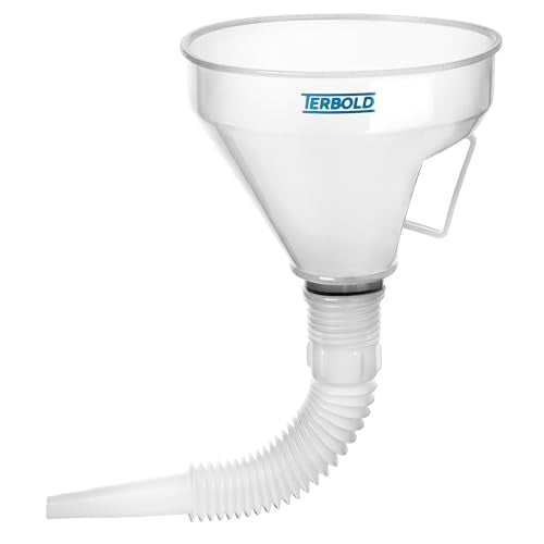 Automotive Flex Funnel with Hose | Wide Mouth Flexible Oil Funnel for Automotive Use - Gas, Transmission Fluid, Car Fuel, Oil Change (Clear) - color: Clear