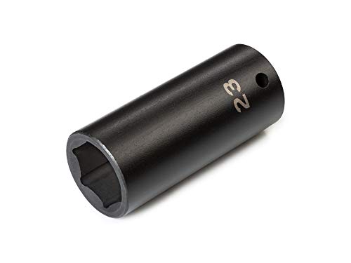 TEKTON 1/2 Inch Drive x 23 mm Deep 6-Point Impact Socket | SID23123 - size: 23 mm, style: Deep