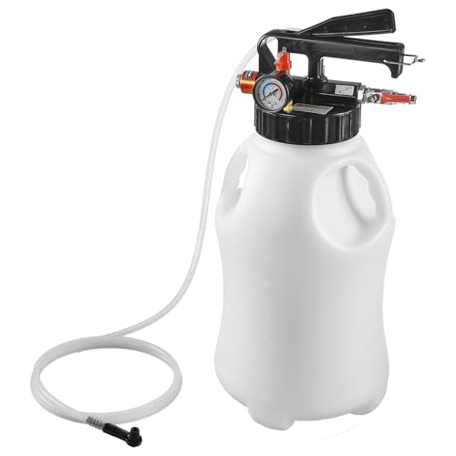 VEVOR Transmission Fluid Pump, 8 L Pneumatic Oil Fluid Extractor, ATF Refill Dispenser Transfer Pump with 15 ATF Adapters, Oil Extractor Dispenser with HDPE Tank for Cars, Boats, Lawn Mowers