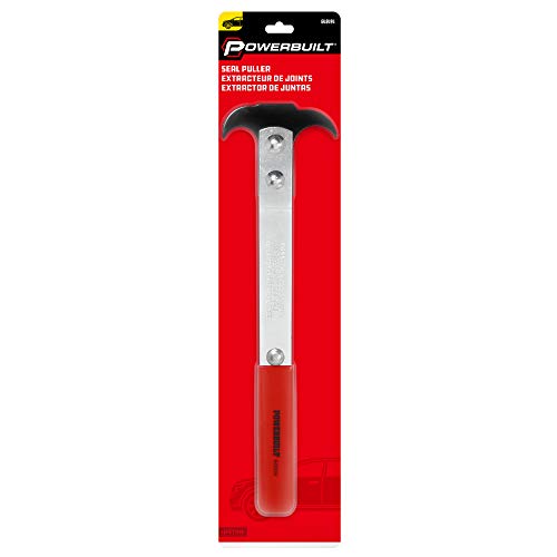 Powerbuilt Seal Puller, Heavy-Duty Tool for Seal Removal, Easy Grip, Automotive, Mechanical, and DIY Application - Red 648494