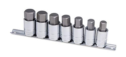 Titan 16157 Metric Large Hex Bit Socket Set, 7 Piece - size: 1/2-Inch Dr. Metric 7-Piece