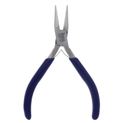 The Beadsmith Chain-Nose Pliers 4-1/2" Long with Fine Tips and Navy Blue Handles, Jewelry Making and Repair Tool - style: Chain Nose