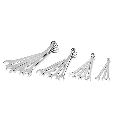 Crescent 15 Piece 12 Point Metric Combination Wrench Set with Tool Roll - CCWS5-05 - size: 15 Count (Pack of 1)