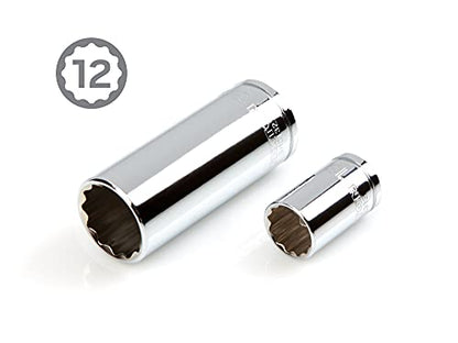 TEKTON 3/8 Inch Drive 12-Point Socket and Ratchet Set, 46-Piece | SKT15302 - size: 46-Piece (5/16-3/4 in., 8-19 mm)