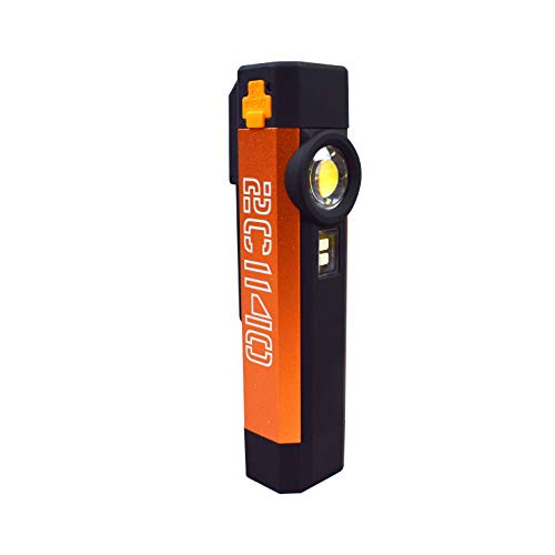 Durable Flashlight, 2C1140, Bright LED Tough aluminum body, UV Leak Detection, 3 Modes, USB Rechargeable Work light