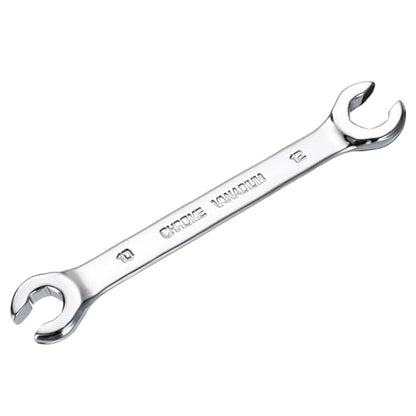 HARFINGTON Flare Nut Metric Wrench 10mm x 12mm CR-V Mirror Polished Chrome Plating Metric Wrench for DIY Hand-making Automotive Repairs and Household Maintenance - size: 10mm x 12mm