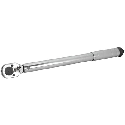 Performance Tool M238 Click Torque Wrench - 3/8 Drive, Adjustable 10 to 80 lbs ft. for Automotive Repair, Garage Maintenance, Chrome-Plated, Calibrated Torque Control
