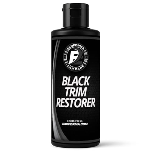 ExoForma Black Trim Restorer - Lasts 6+ Months, Dye Infused Waterproof Plastic Restorer for Cars - Perfect for Faded Bumpers, Trim & Vinyl on Jeeps, Truck Beds, Avalanches & ATVs | 8oz - size: 8 Oz