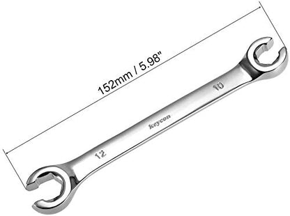 Utoolmart Flare Nut Wrench, 10mm x 12mm Metric Double Open End, 2Pcs - color: 2pcs, size: 10x12mm