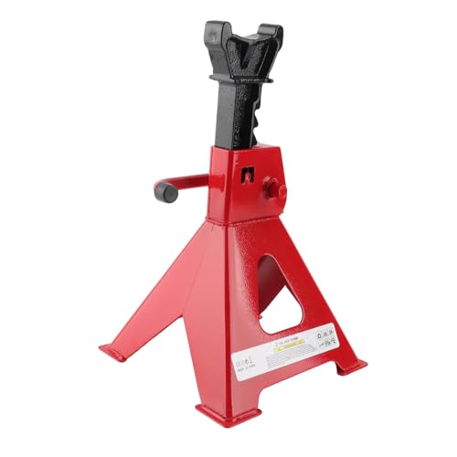 Carbon Steel Jack Stand Set, 2 Pack, Heavy Duty 2 Ton - 4000 lb Capacity Vehicle Support Stands for Cars and SUVs with Adjustable Height 10.5 to 16.5 Inches and Welded Frame.
