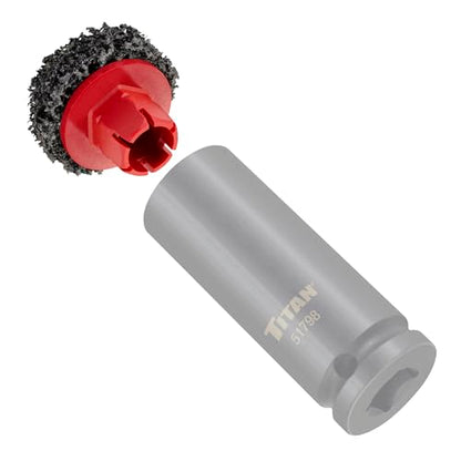 Titan 51799 5-Piece Wheel Hub Cleaning Pads Set, For use with Titan 51798 1/2-Inch Drive Impact Socket - style: Cleaning Pads