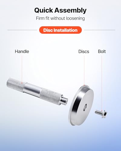VEVOR 10 Pcs Bushing Bearing Race and Seal Driver Set with 9 Bushings and Handle Shaft, Bushing Driver Tool Set, Heavy Duty Aluminum Alloy Removal Puller Installation Tool Kit - size: 10pcs