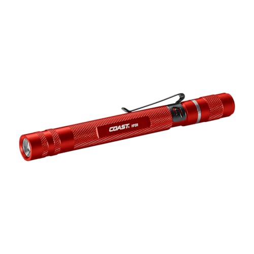 Coast HP3R 500 Lumen Rechargeable LED Penlight with Twist Focus, Red - color: Red