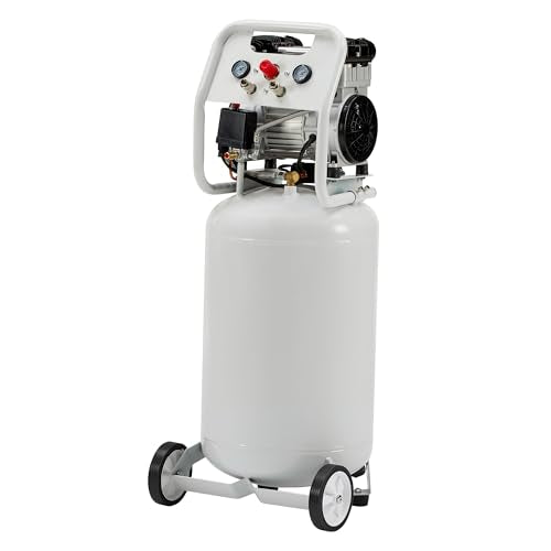 Albott 20 Gallon Electric Air Compressor, 1.8 HP Vertical Wheeled Tank | Oil-Free Air Compressor with Copper Motor 120 PSI Max Garage Air Supply Pneumatic Tool Tire Inflation Use - style: 20 Gal