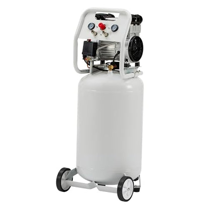 Albott 20 Gallon Electric Air Compressor, 1.8 HP Vertical Wheeled Tank | Oil-Free Air Compressor with Copper Motor 120 PSI Max Garage Air Supply Pneumatic Tool Tire Inflation Use - style: 20 Gal