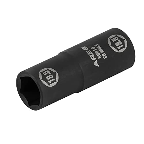ARES 59019 18.5x19.5mm Half Size Lug Nut Flip Socket - 1/2-In Drive | Removes Warped, Damaged & Bloated Chrome Capped Lug Nuts - size: 18.5 x 19.5mm