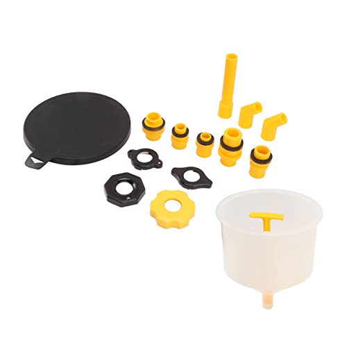 15Pcs Radiator Coolant Filling Funnel Kit, Spill Proof Coolant Fill Kit, Reinforced Design with Rotary Switch for Easy Operation, Universal Cooling System Fill Kit for Cars and Tru